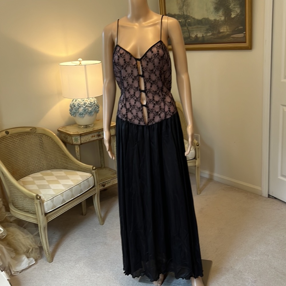 Fabulous Vintage Jenelle of California Lingerie Set, Gown/Jacket with Feathers L - Picture 8 of 12